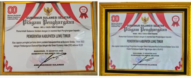 
					Jejak Kebaikan Era Budiman – Akbar Masih Mengalir Untuk Luwu Timur. Di Hut RI Ke -80 Gubernur Sulsel Kasi Dua Penghargaan